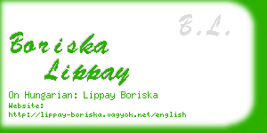 boriska lippay business card